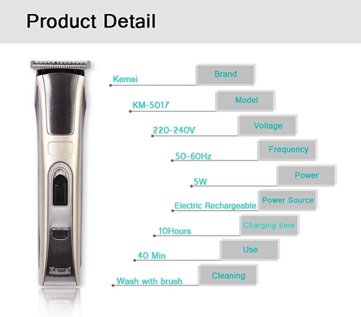 Hair Clipper & Beard Trimmer for Men Rechargeable kit