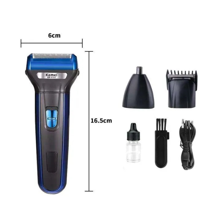 Kemei 3 In 1 Electric  Rechargeable Shaving Machine