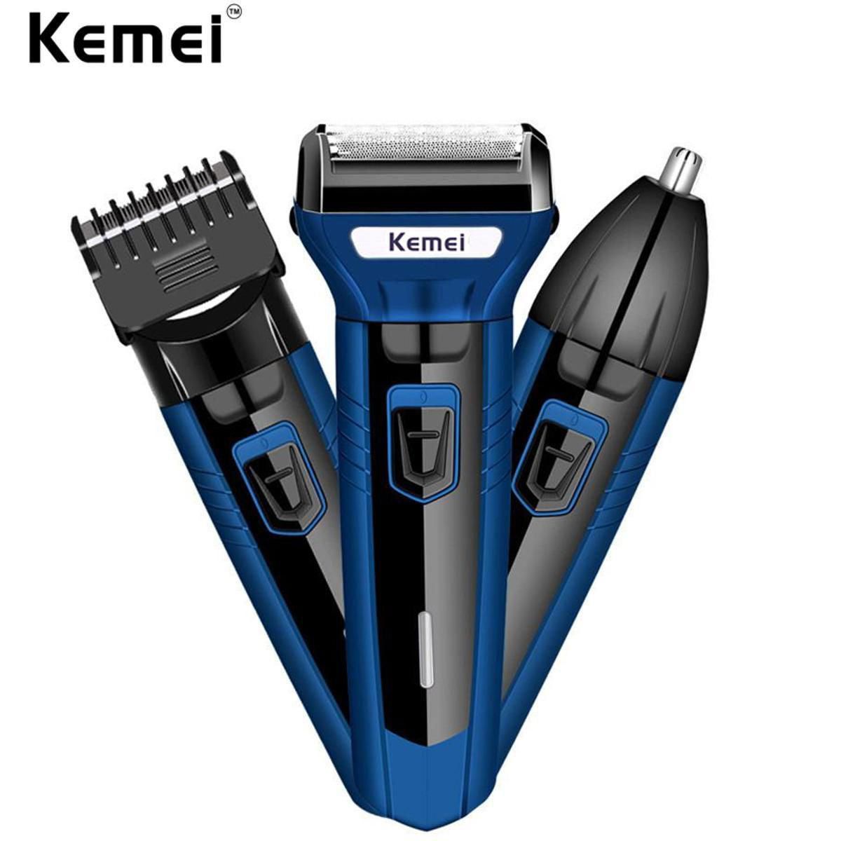 Kemei 3 In 1 Electric  Rechargeable Shaving Machine